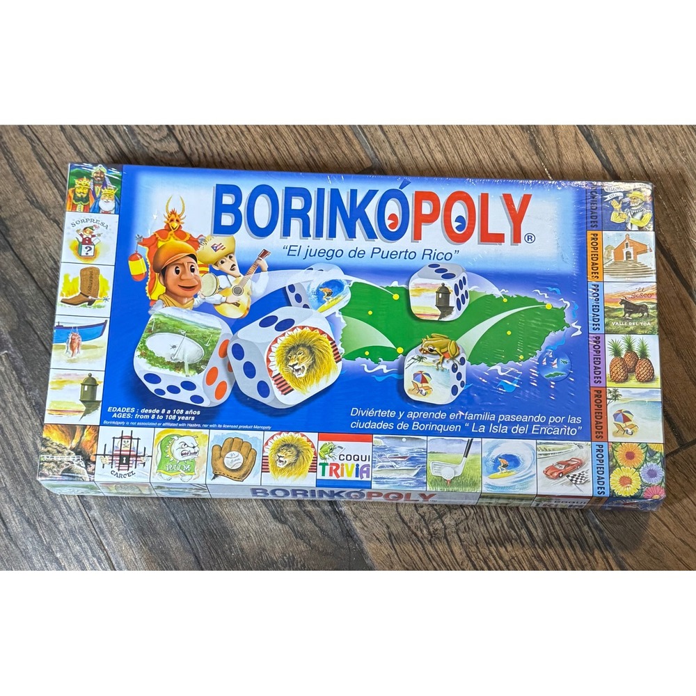 Borinkopoly El Juego de Puerto Rico Board Game Bilingual Spanish English New